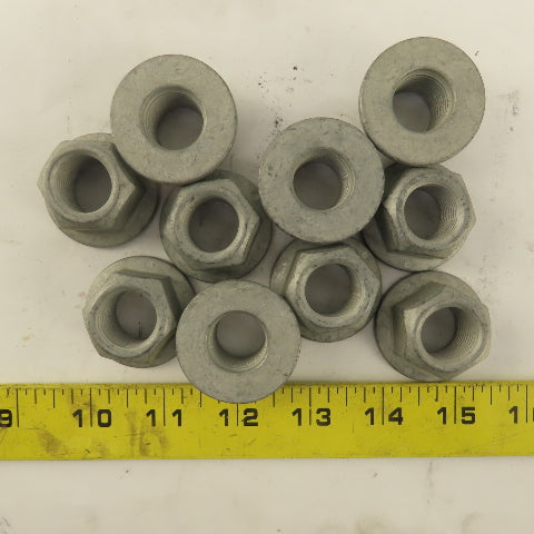 3/4"-16 Flange Self Locking Oblong Nut Zinc Coated Lot Of 10