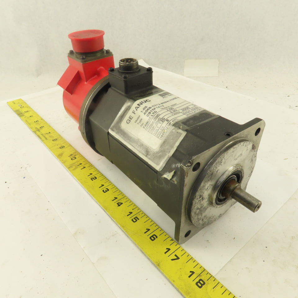 Fanuc A06B-0312-B564/7008-R 120V 2000RPM 3Ph AC Servo Motor 10mm Shaft