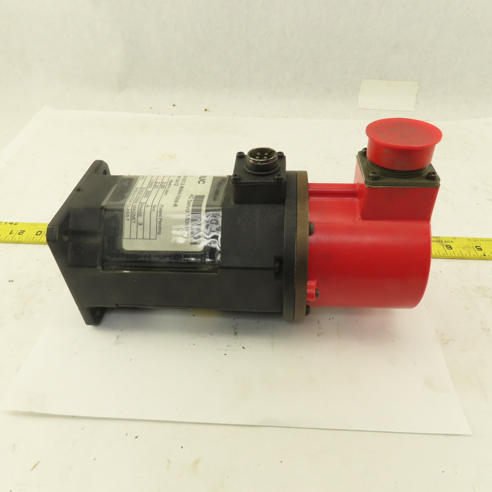 Fanuc A06B-0312-B564/7008-R 120V 2000RPM 3Ph AC Servo Motor 10mm Shaft