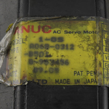 Fanuc A06B-0312-B501 120V 2000RPM 3Ph AC Servo Motor Parts/Repair