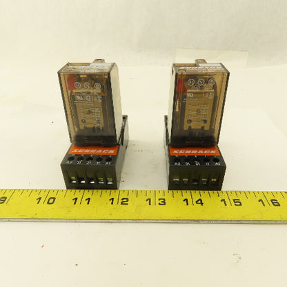 Schrack MR303024 Multimode 24VDC Coil Relay And Socket Lot Of 2
