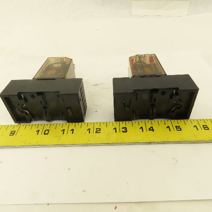 Schrack MR303024 Multimode 24VDC Coil Relay And Socket Lot Of 2