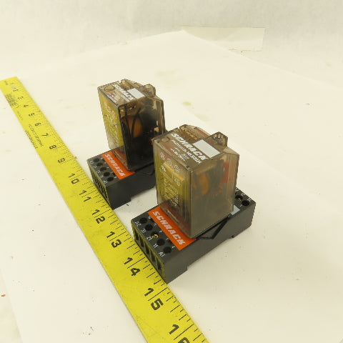 Schrack MR303024 Multimode 24VDC Coil Relay And Socket Lot Of 2