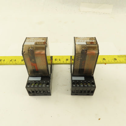 Schrack MR303024 Multimode 24VDC Coil Relay And Socket Lot Of 2
