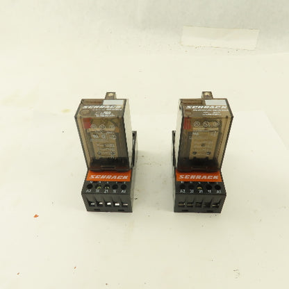 Schrack MR303024 Multimode 24VDC Coil Relay And Socket Lot Of 2