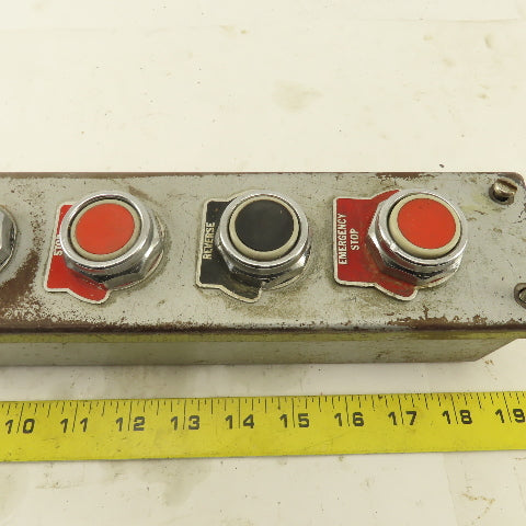 5 Push Button Control Pendant 600V Momentary Contact Switches