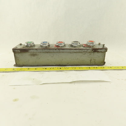 5 Push Button Control Pendant 600V Momentary Contact Switches