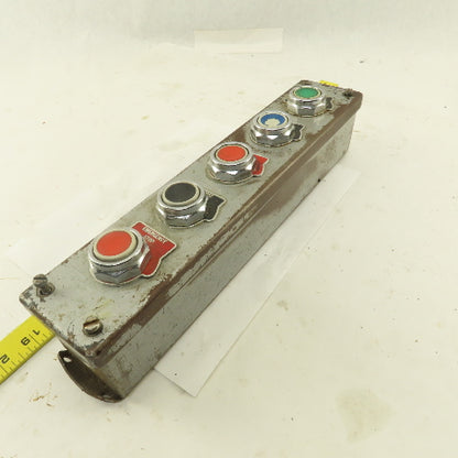 5 Push Button Control Pendant 600V Momentary Contact Switches