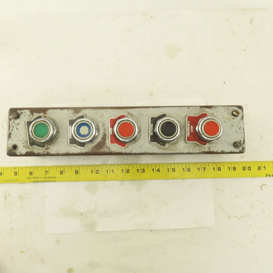 5 Push Button Control Pendant 600V Momentary Contact Switches