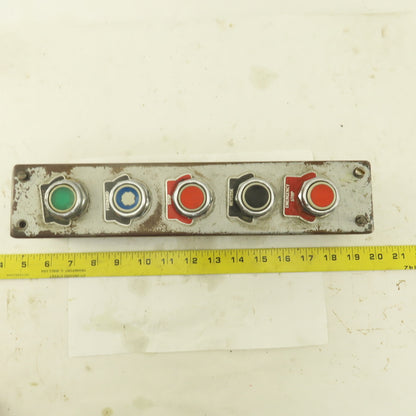 5 Push Button Control Pendant 600V Momentary Contact Switches