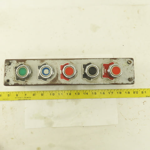 5 Push Button Control Pendant 600V Momentary Contact Switches