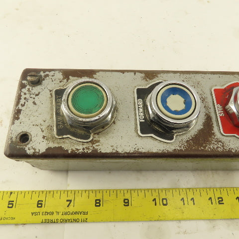 5 Push Button Control Pendant 600V Momentary Contact Switches