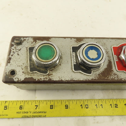 5 Push Button Control Pendant 600V Momentary Contact Switches