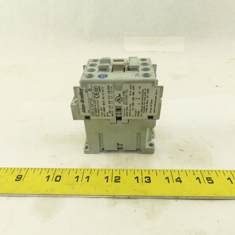 Allen Bradley 100-C16*10 600V 3Ph 15Hp Magnetic Contactor 110V Coil