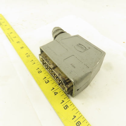 Harting MS216B 16 Male Pin 16A 600V Shielded Connector From ABB Robot