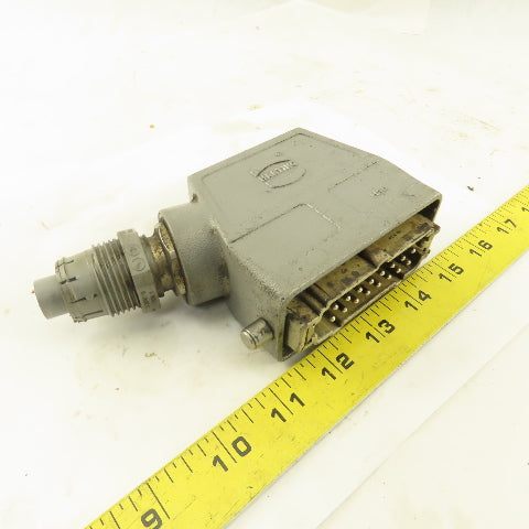 Harting MS216B 16 Male Pin 16A 600V Shielded Connector From ABB Robot