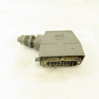Harting MS216B 16 Male Pin 16A 600V Shielded Connector From ABB Robot