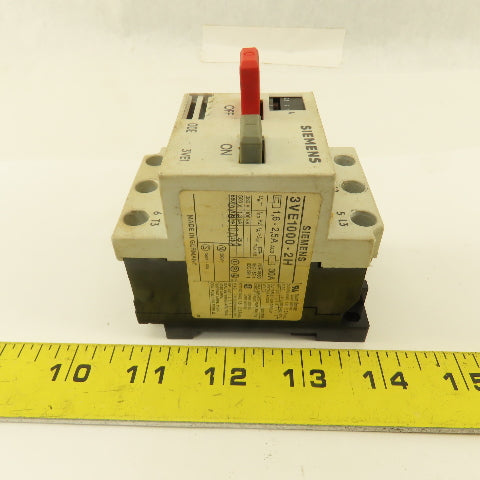 Siemens 3VE1000-2H 600V 30A Manual Motor Starter Motor Protection 1.6-2.5A