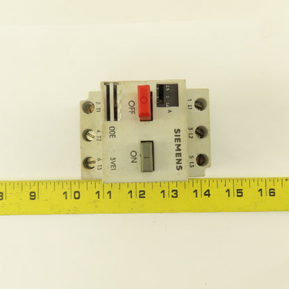 Siemens 3VE1000-2H 600V 30A Manual Motor Starter Motor Protection 1.6-2.5A