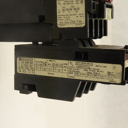 Telemecanique LP1-D 123 LR D09 307 660V 25A Motor Starter Overload 1.6-2.5A Trip
