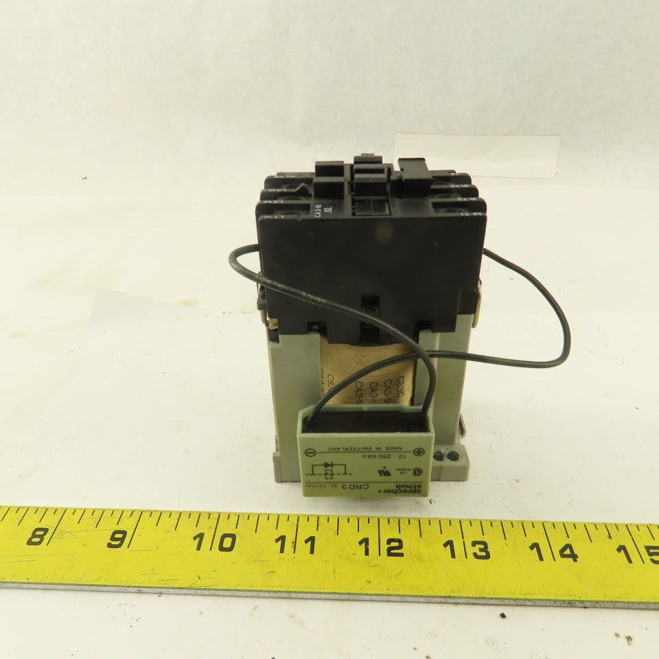 Sprecher + Schuh CA 3-16C 660V 7.5kW 24A Contactor 24VDC Coil W/ CRD3 Suppressor