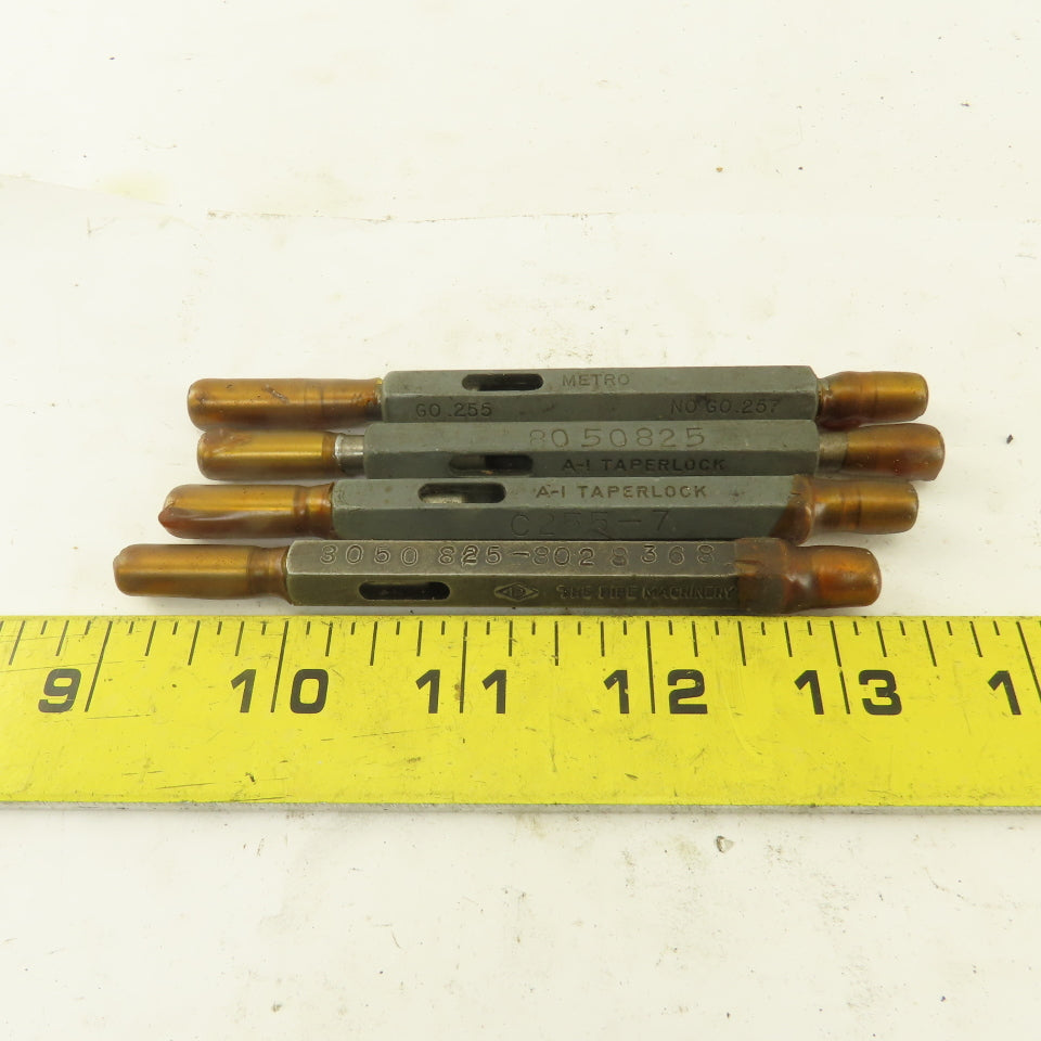 Metro .255 Go .257 No Go Plug Gage Lot Of 4