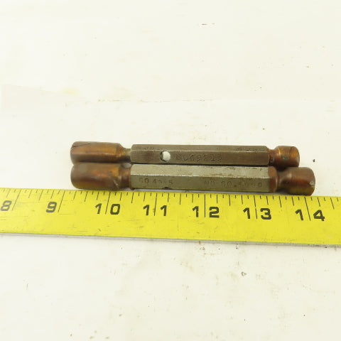 Metro .4985 Go .4990 No Go Plug Gage Lot Of 2