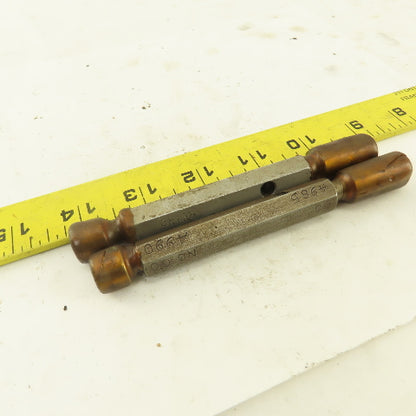 Metro .4985 Go .4990 No Go Plug Gage Lot Of 2