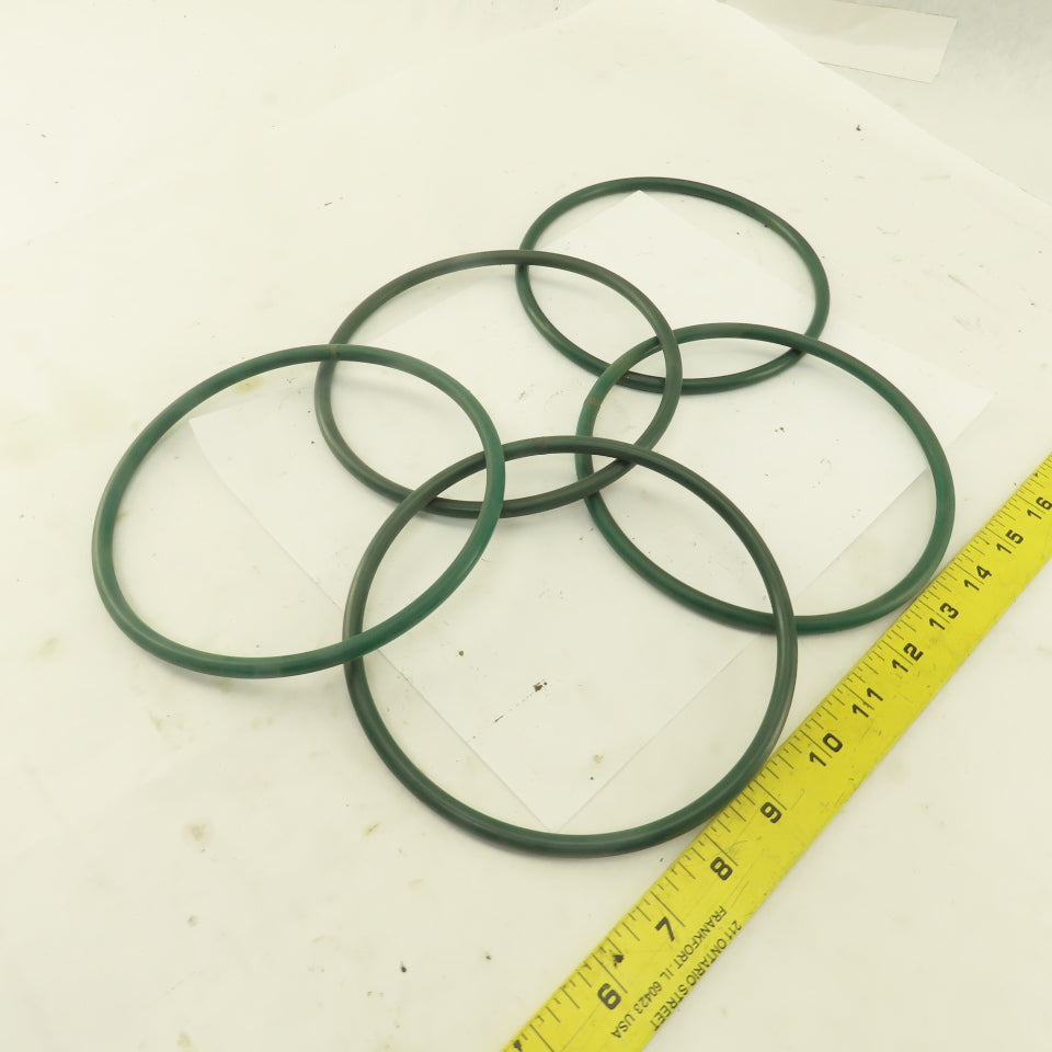 7mm Thick Conveyor O-Ring Belt Band 14" Long 6-1/4' OD x 5-5/8" ID Lot Of 5