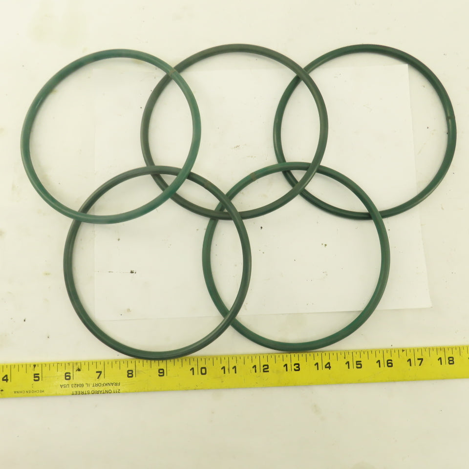 7mm Thick Conveyor O-Ring Belt Band 14" Long 6-1/4' OD x 5-5/8" ID Lot Of 5