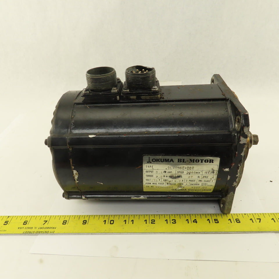 Okuma BL-H20E-20T 0.4kW 2000RPM 175V 1.9A 57Hz BL Servo Motor