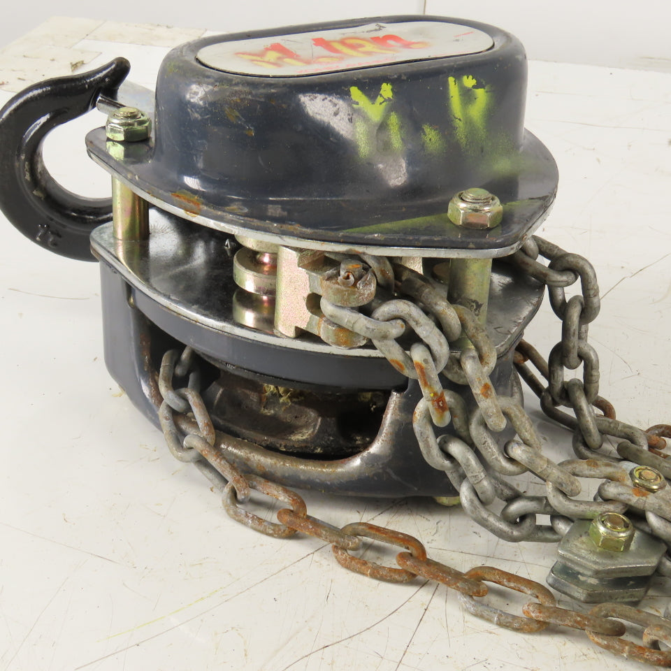 KoneCranes KM Series II 1 Ton Manual Chain Hoist 11" Lift 7' Hand Wheel Chain