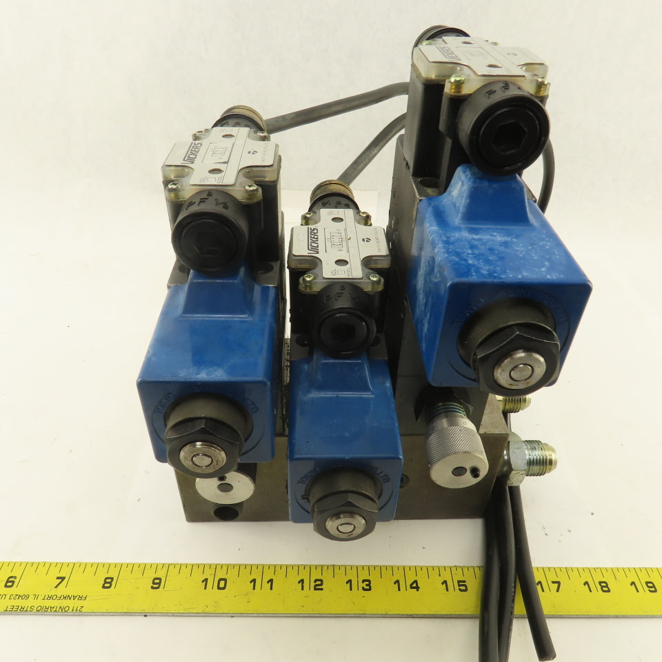 Vickers DG4L-3-2C-PL2-H-11 Hydraulic Regulated Manifold Solenoid Valve Assembly