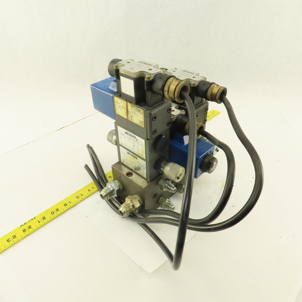 Vickers DG4L-3-2C-PL2-H-11 Hydraulic Regulated Manifold Solenoid Valve Assembly