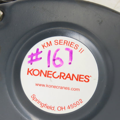 KoneCranes KM Series II 1 Ton Manual Chain Hoist 10" Lift 5' Hand Wheel Chain