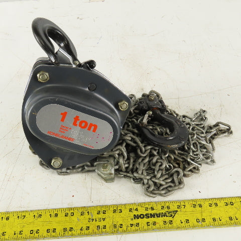 KoneCranes KM Series II 1 Ton Manual Chain Hoist 10" Lift 5' Hand Wheel Chain