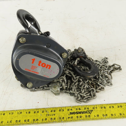 KoneCranes KM Series II 1 Ton Manual Chain Hoist 10" Lift 5' Hand Wheel Chain