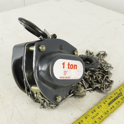 KoneCranes KM Series II 1 Ton Manual Chain Hoist 10" Lift 5' Hand Wheel Chain