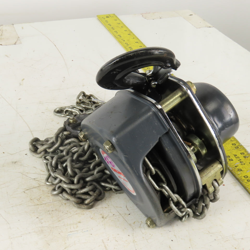 KoneCranes KM Series II 1 Ton Manual Chain Hoist 10" Lift 5' Hand Wheel Chain