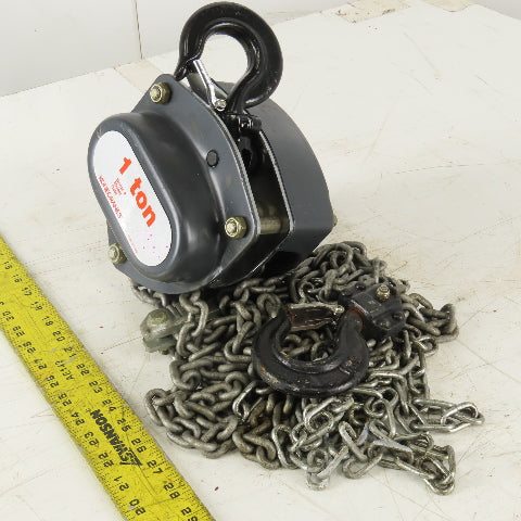 KoneCranes KM Series II 1 Ton Manual Chain Hoist 10" Lift 5' Hand Wheel Chain