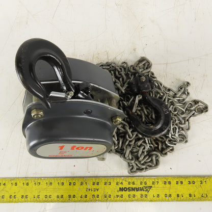 KoneCranes KM Series II 1 Ton Manual Chain Hoist 10" Lift 5' Hand Wheel Chain
