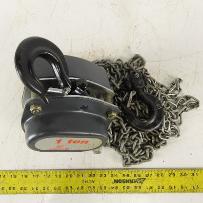 KoneCranes KM Series II 1 Ton Manual Chain Hoist 10" Lift 5' Hand Wheel Chain