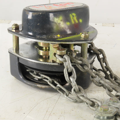 KoneCranes KM Series 1-1/2 Ton Manual Chain Hoist 12" Lift 6' Hand Wheel Chain