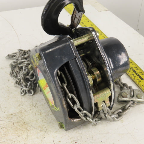 KoneCranes KM Series 1-1/2 Ton Manual Chain Hoist 12" Lift 6' Hand Wheel Chain