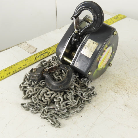 KoneCranes KM Series 1-1/2 Ton Manual Chain Hoist 12" Lift 6' Hand Wheel Chain