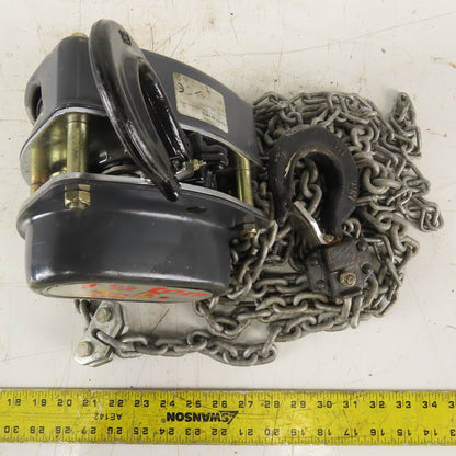 KoneCranes KM Series 1-1/2 Ton Manual Chain Hoist 12" Lift 6' Hand Wheel Chain