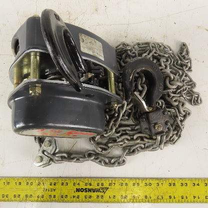 KoneCranes KM Series 1-1/2 Ton Manual Chain Hoist 12" Lift 6' Hand Wheel Chain
