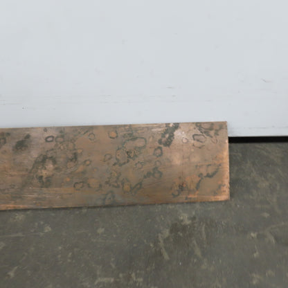 3-3/8" Wide 5/64" Thick 8' Long Flexible Red Copper Flat Strip Plate