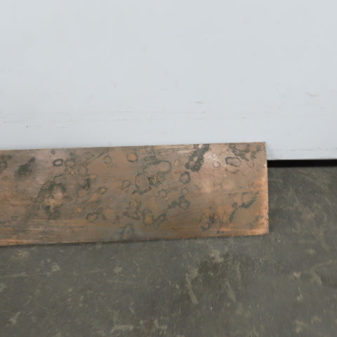 3-3/8" Wide 5/64" Thick 8' Long Flexible Red Copper Flat Strip Plate
