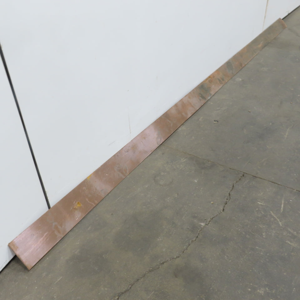 3-3/8" Wide 5/64" Thick 8' Long Flexible Red Copper Flat Strip Plate